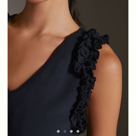 Sundays Navy Ruffle Dress - Picture 2 of 7